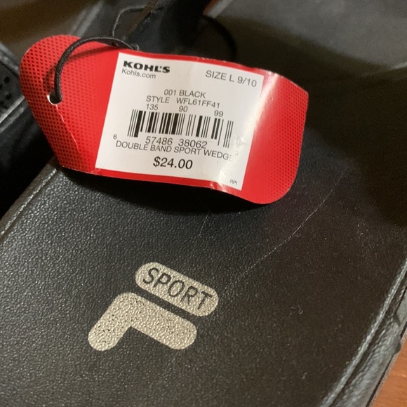 🆕 FILA- BLACK SANDALS (10) - Picture 9 of 12